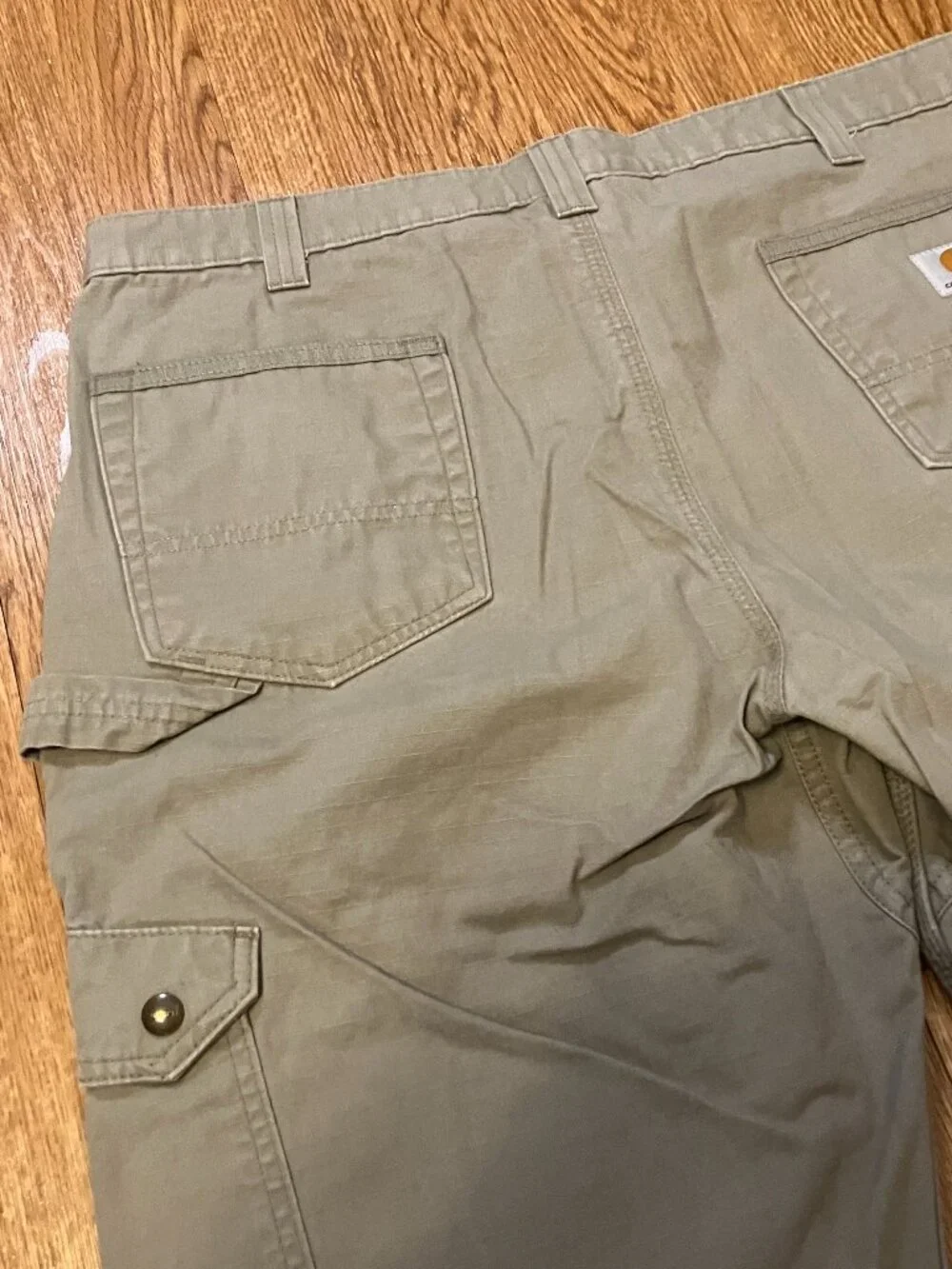 Carhartt Cargo Pants 38x30 Double Knee B342 Desert Tan Cotton Ripstop Workwear - Picture 8 of 9
